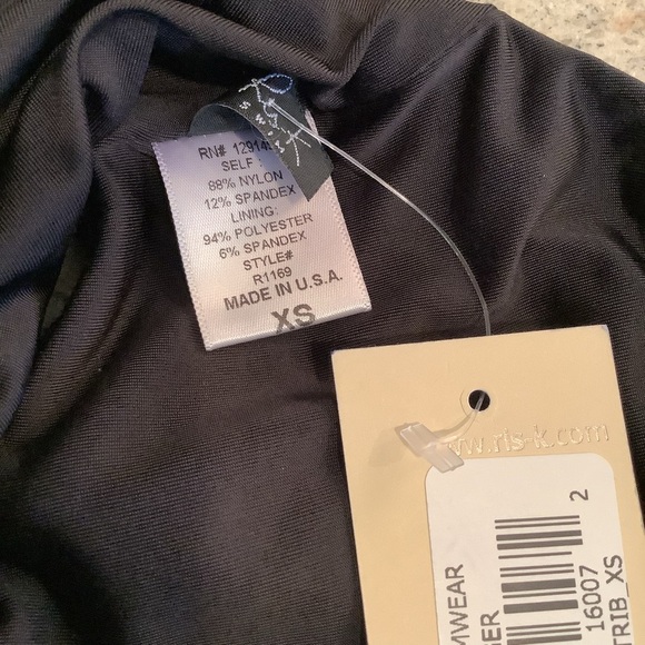 NWT Black One-Piece Swimsuit Size XS Ris K Voyager Swim - Picture 9 of 9